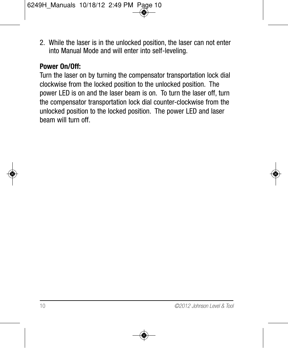 Johnson Level & Tool Mfg. 40-6639 User Manual | Page 10 / 22