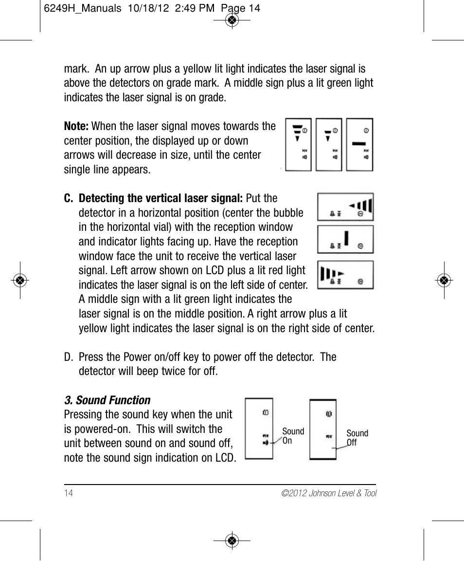 Johnson Level & Tool Mfg. 40-6639 User Manual | Page 14 / 22