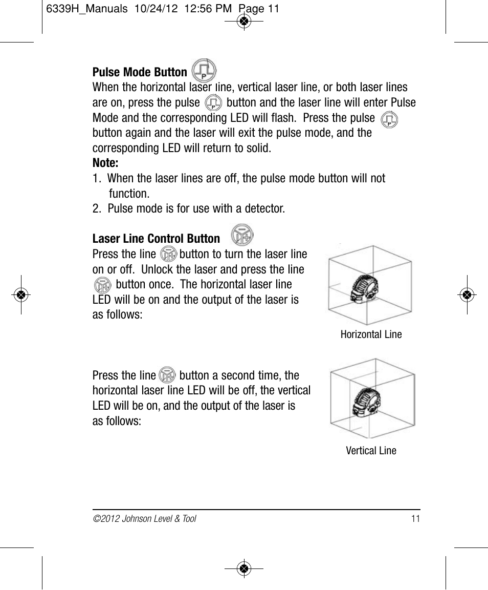 Johnson Level & Tool Mfg. 40-6687 User Manual | Page 11 / 28