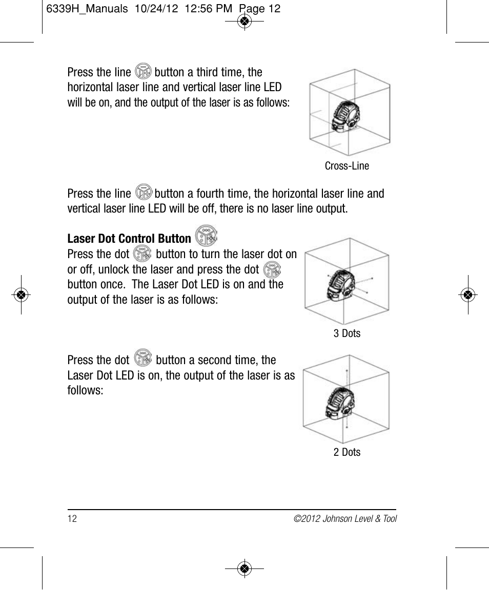 Johnson Level & Tool Mfg. 40-6687 User Manual | Page 12 / 28