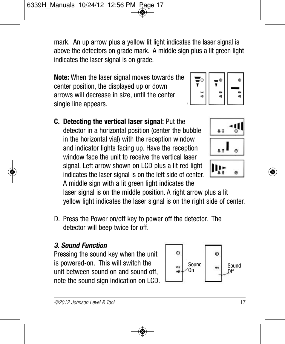 Johnson Level & Tool Mfg. 40-6687 User Manual | Page 17 / 28