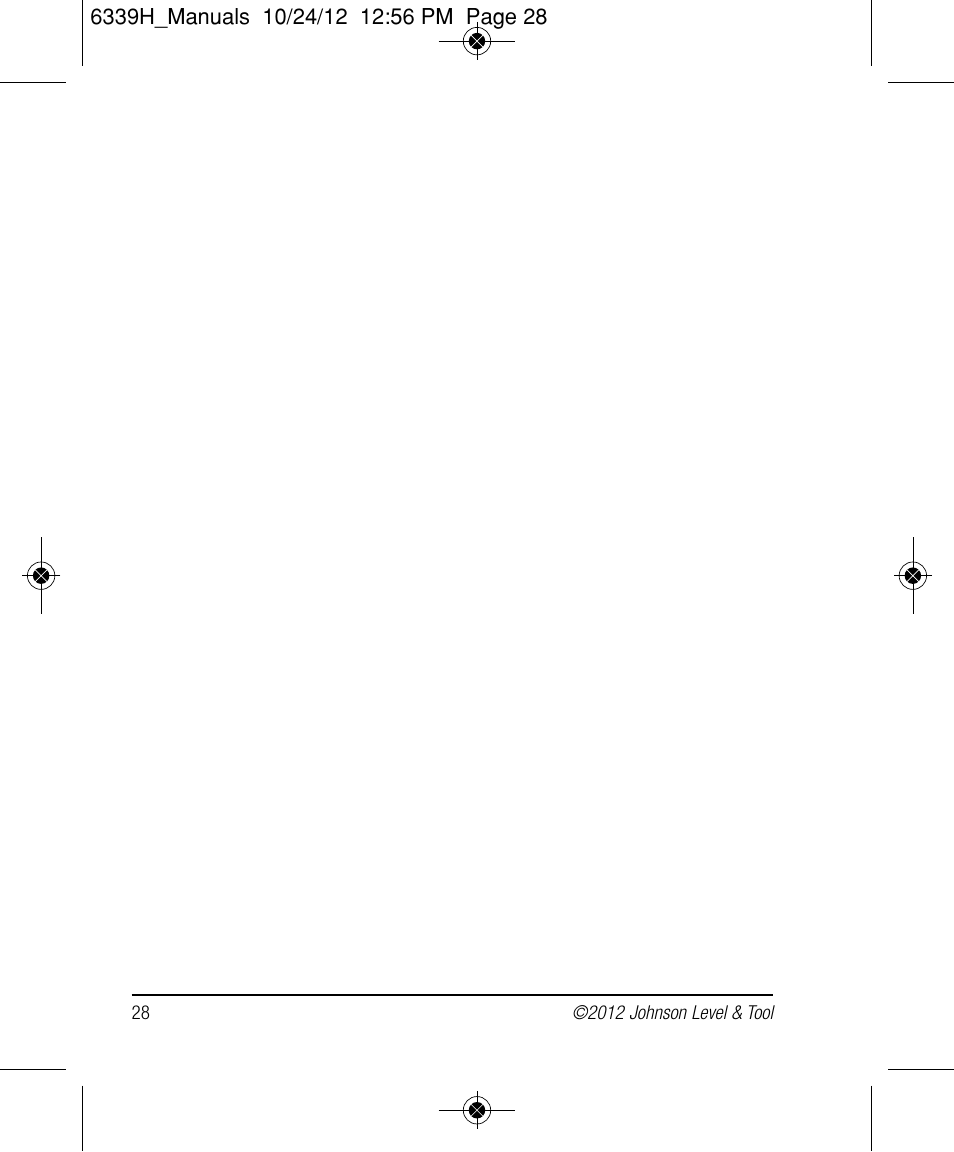 Johnson Level & Tool Mfg. 40-6687 User Manual | Page 28 / 28