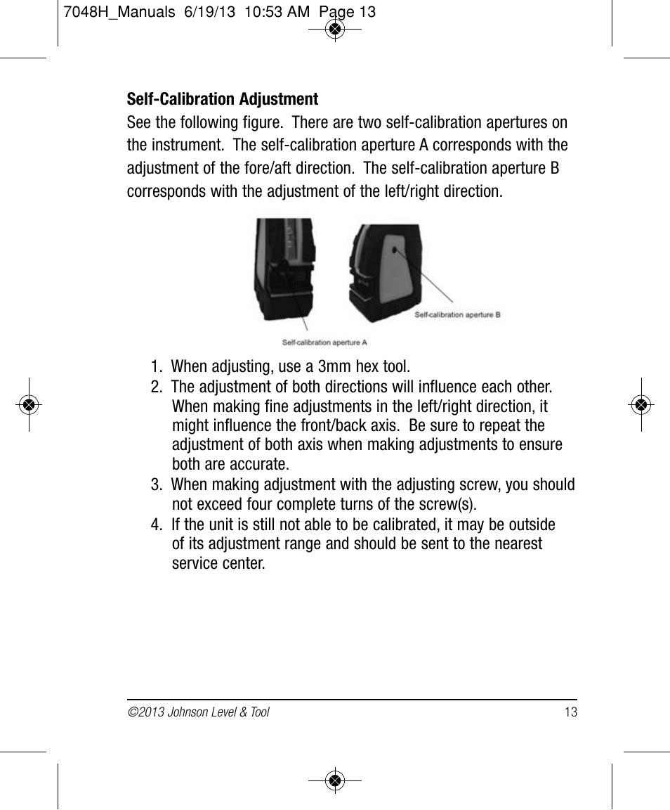 Johnson Level & Tool Mfg. 40-6656 User Manual | Page 13 / 18