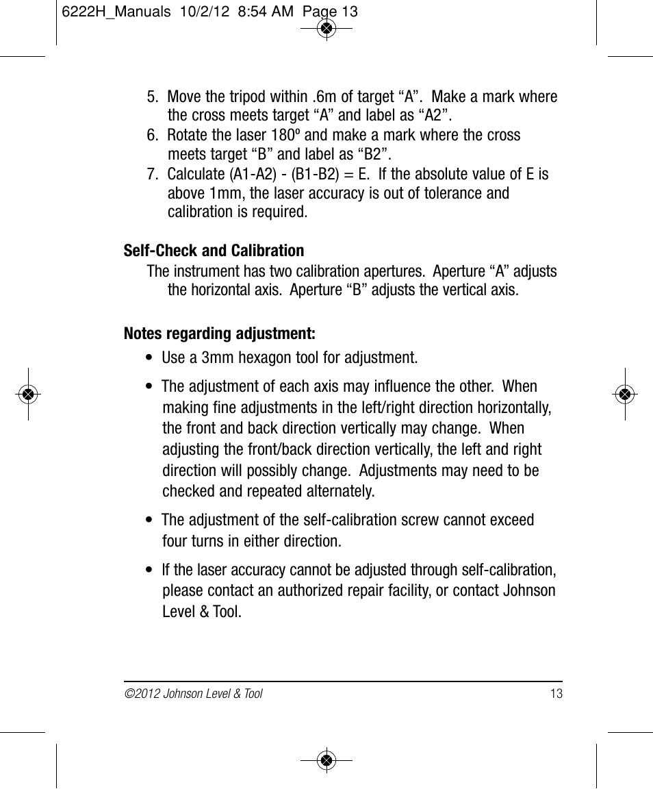 Johnson Level & Tool Mfg. 40-6683 User Manual | Page 13 / 18