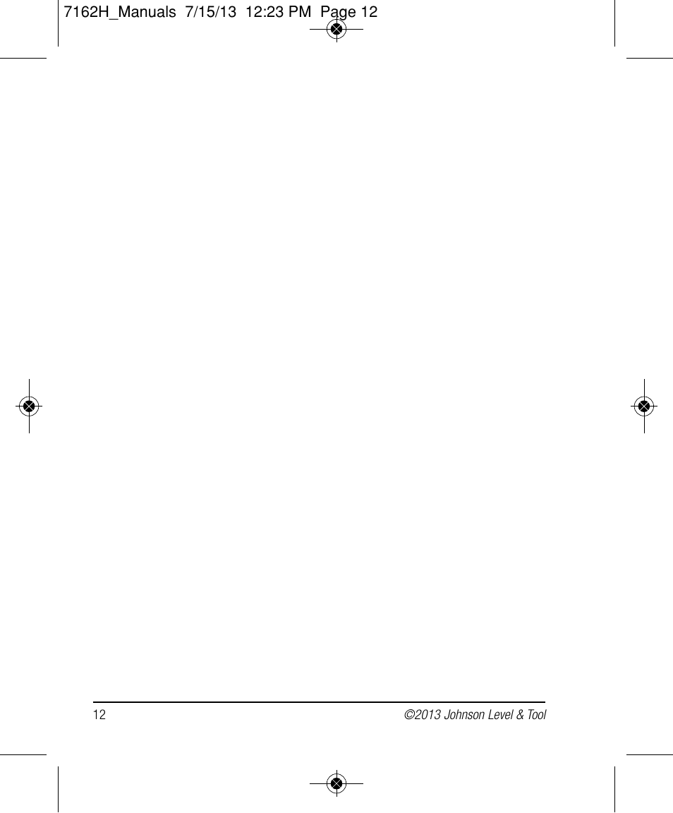 Johnson Level & Tool Mfg. 40-6622 User Manual | Page 12 / 12