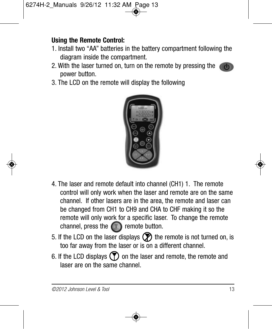 Johnson Level & Tool Mfg. 40-6584 User Manual | Page 13 / 28