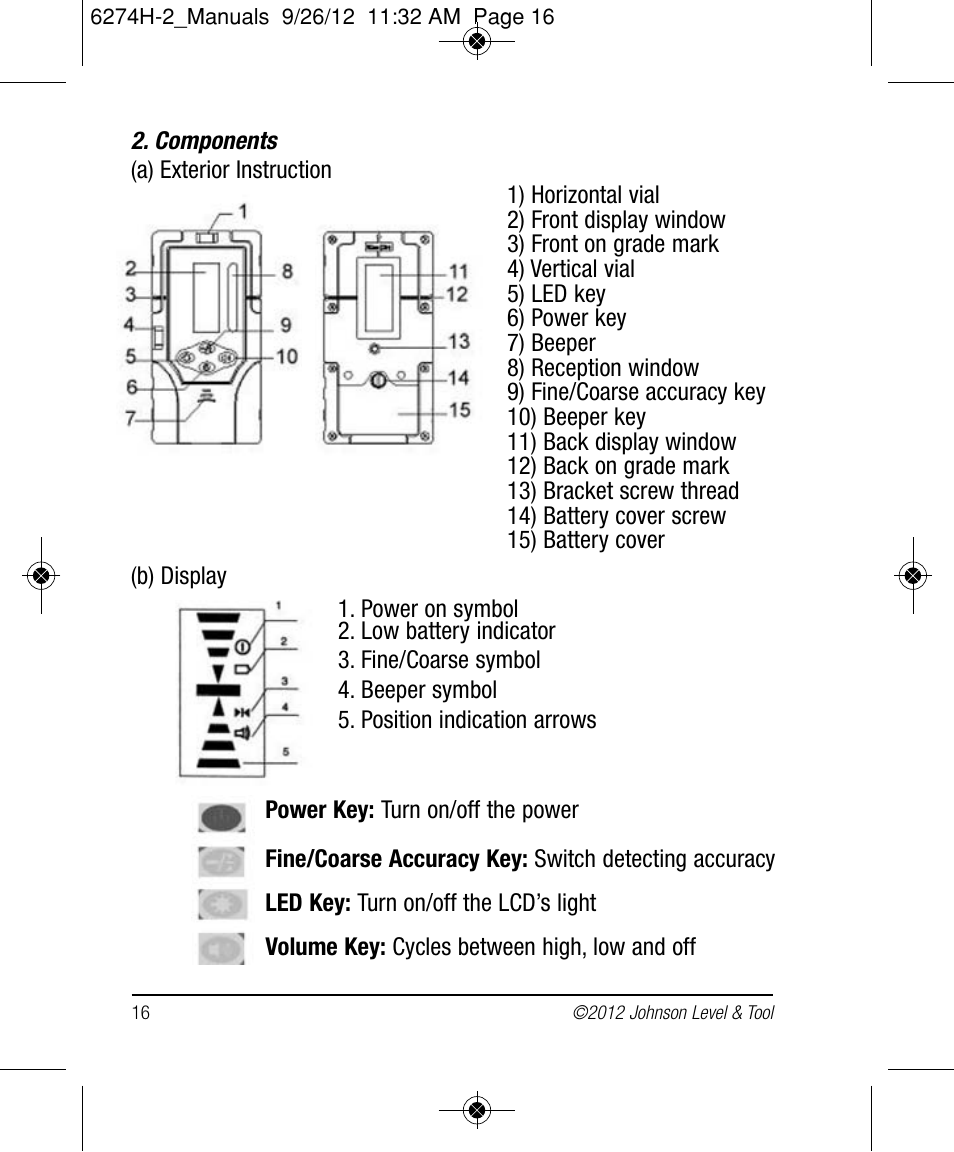 Johnson Level & Tool Mfg. 40-6584 User Manual | Page 16 / 28