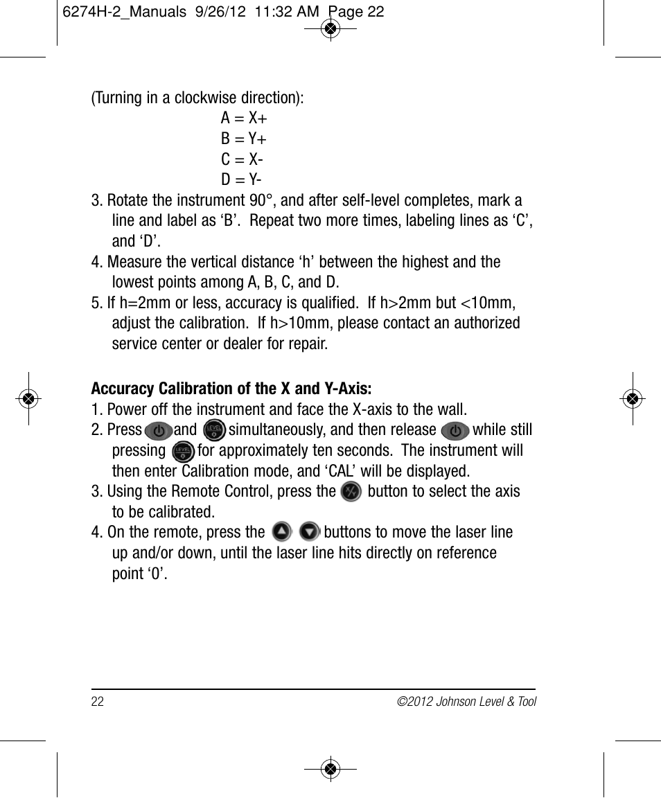Johnson Level & Tool Mfg. 40-6584 User Manual | Page 22 / 28