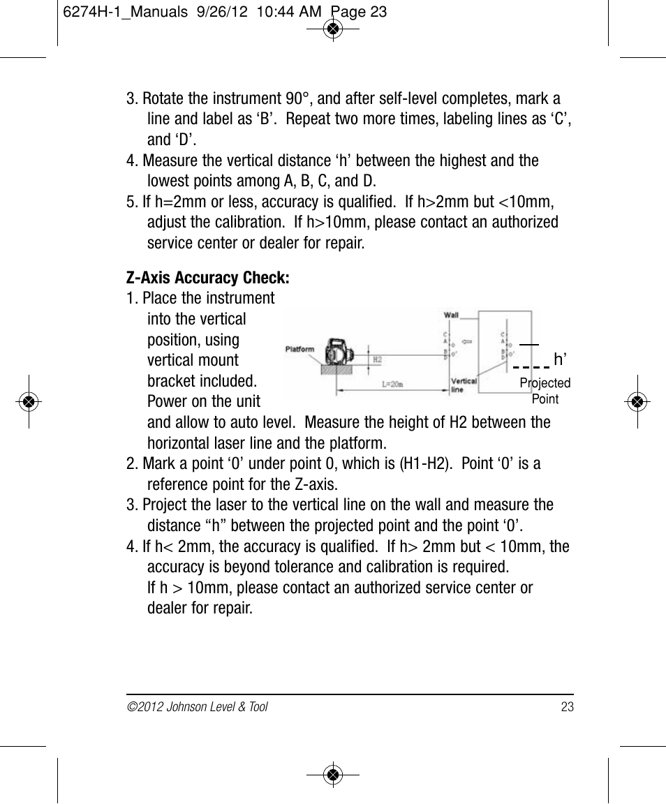 Johnson Level & Tool Mfg. 40-6582 User Manual | Page 23 / 30
