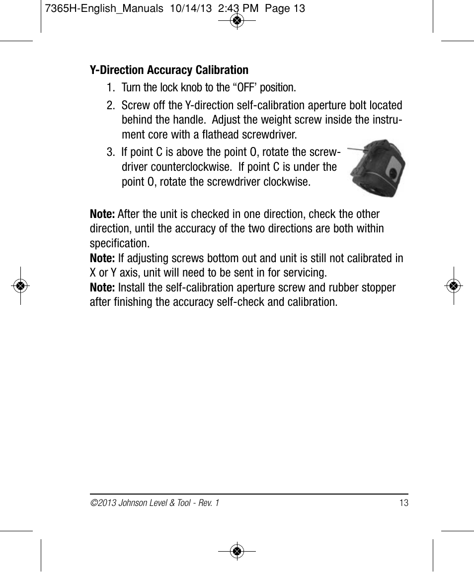 Johnson Level & Tool Mfg. 40-6543 User Manual | Page 13 / 20