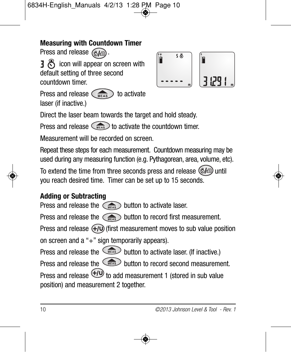 Johnson Level & Tool Mfg. 40-6005 User Manual | Page 10 / 28