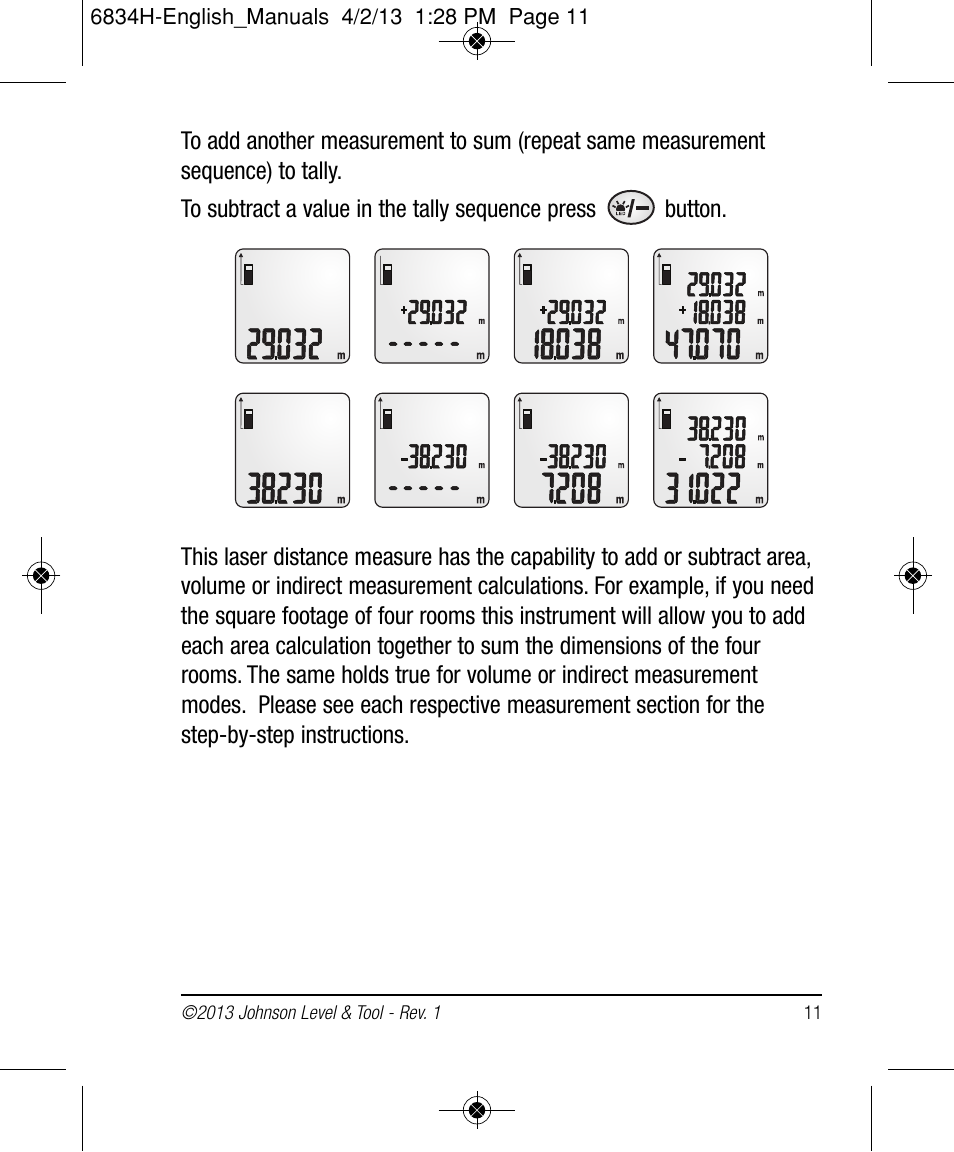 Johnson Level & Tool Mfg. 40-6005 User Manual | Page 11 / 28