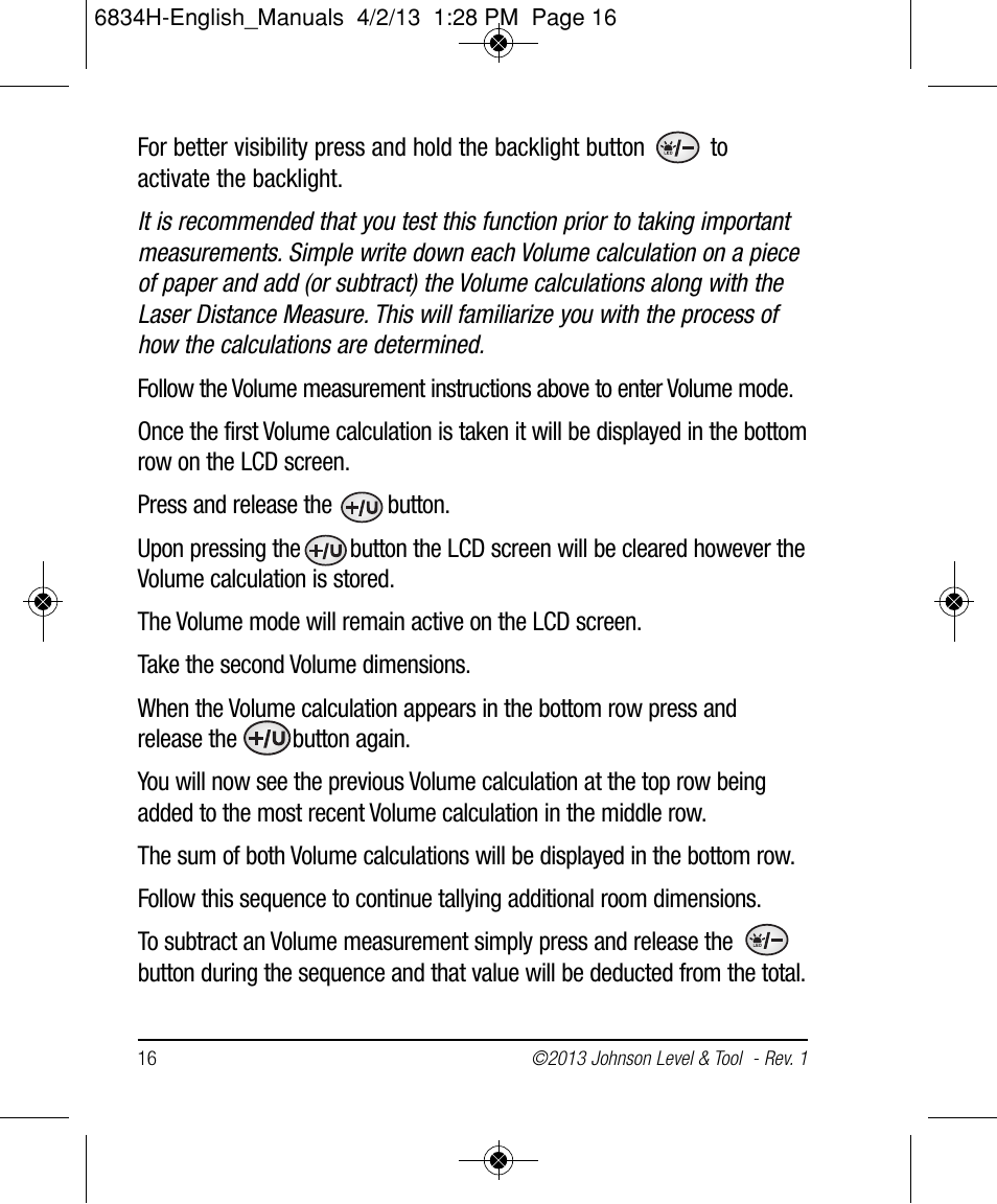 Johnson Level & Tool Mfg. 40-6005 User Manual | Page 16 / 28