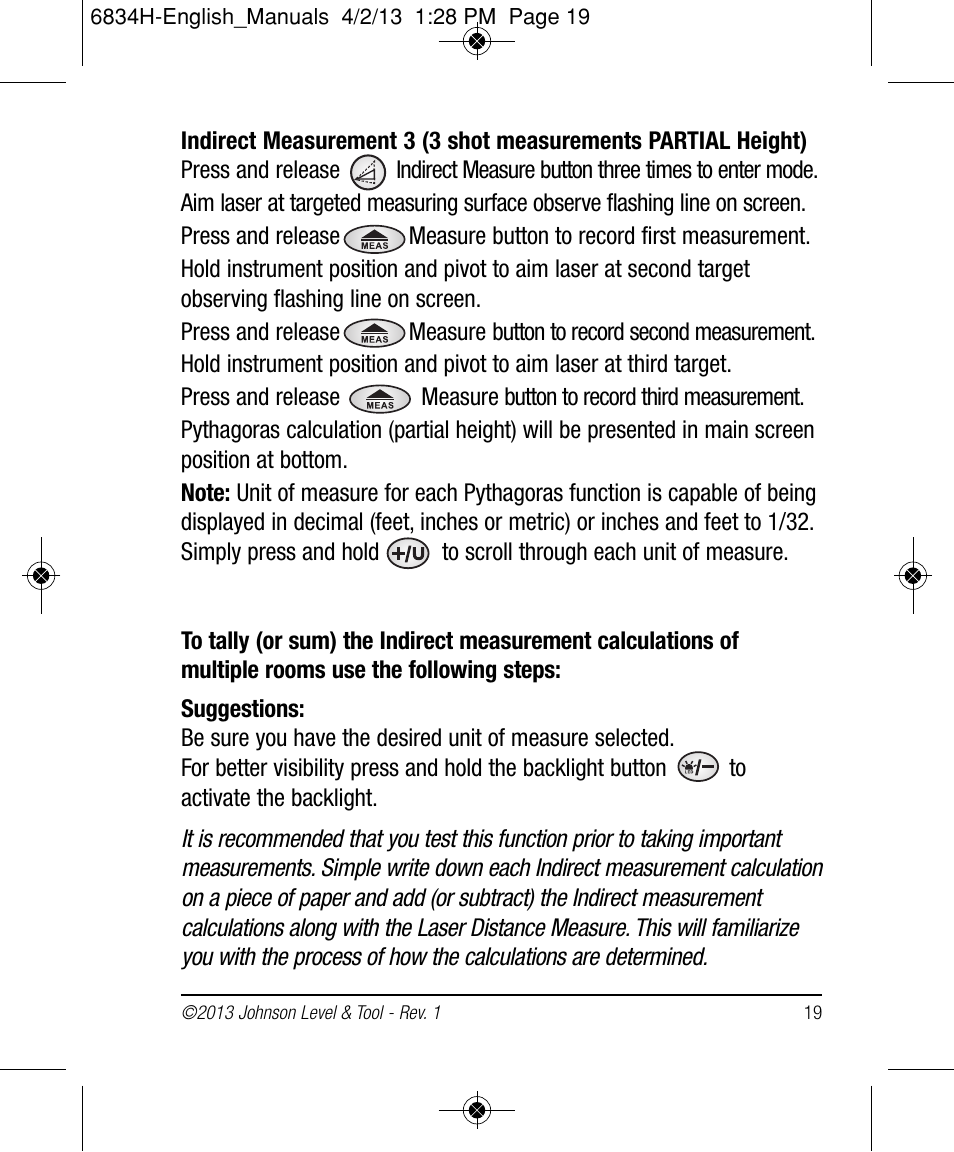 Johnson Level & Tool Mfg. 40-6005 User Manual | Page 19 / 28