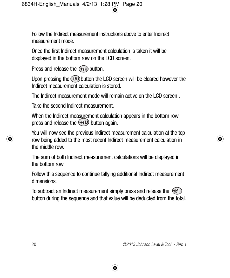 Johnson Level & Tool Mfg. 40-6005 User Manual | Page 20 / 28