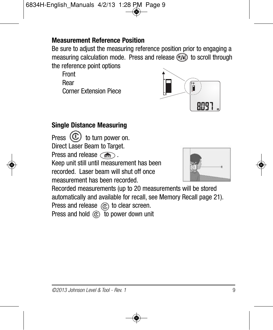 Johnson Level & Tool Mfg. 40-6005 User Manual | Page 9 / 28