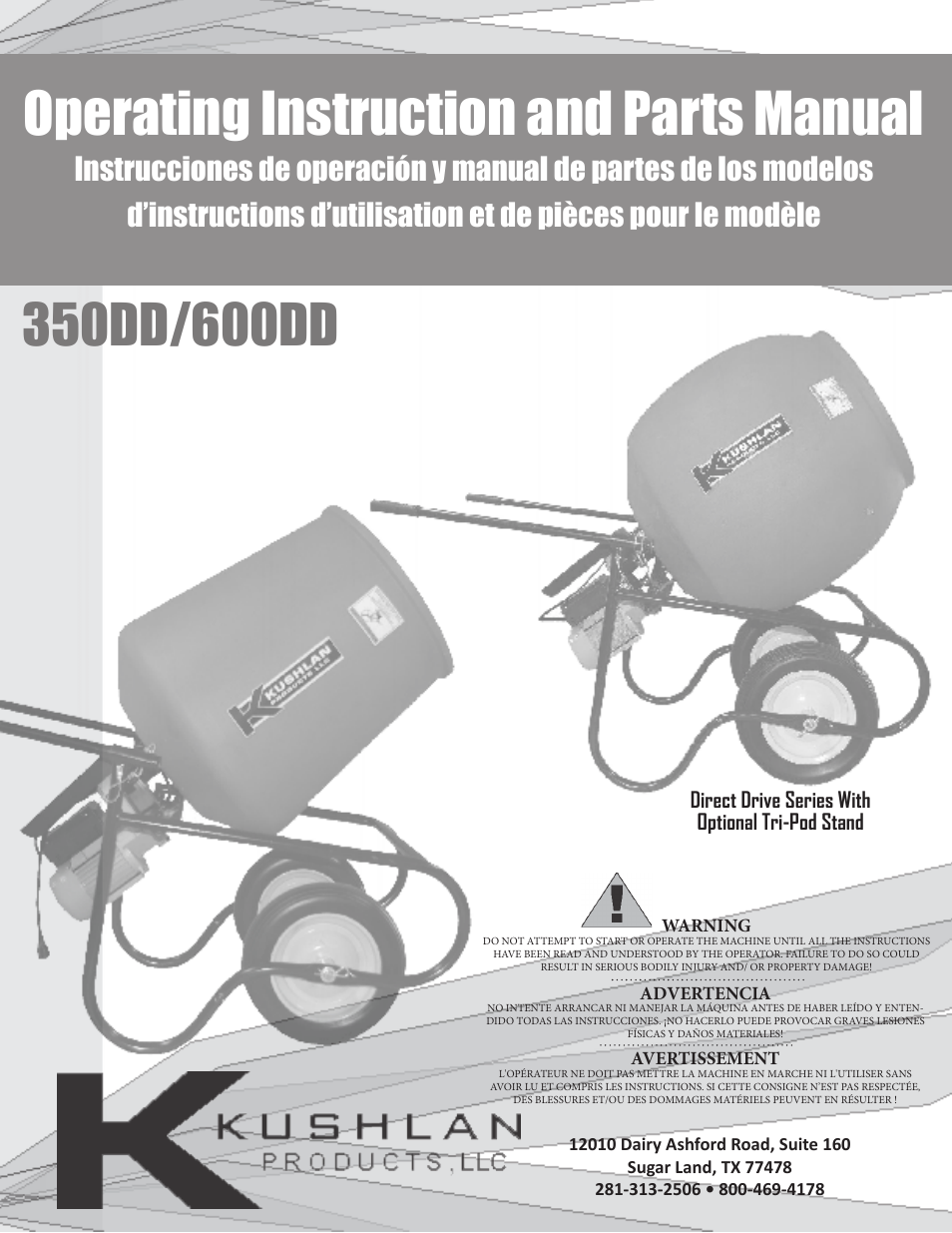 Kushlan Products 600DD User Manual | 14 pages