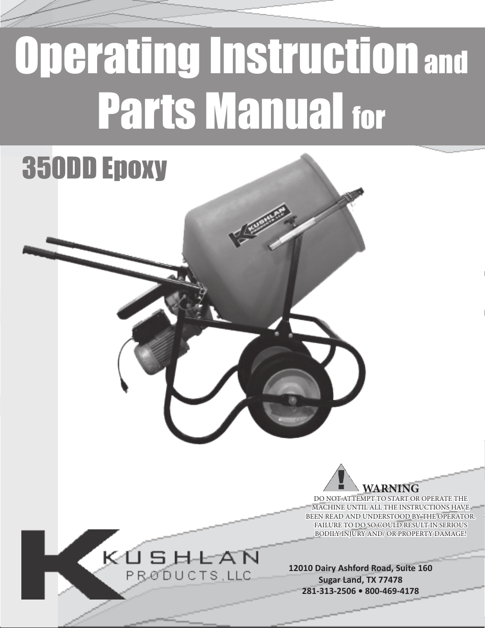 Kushlan Products 350DD Epoxy User Manual | 8 pages