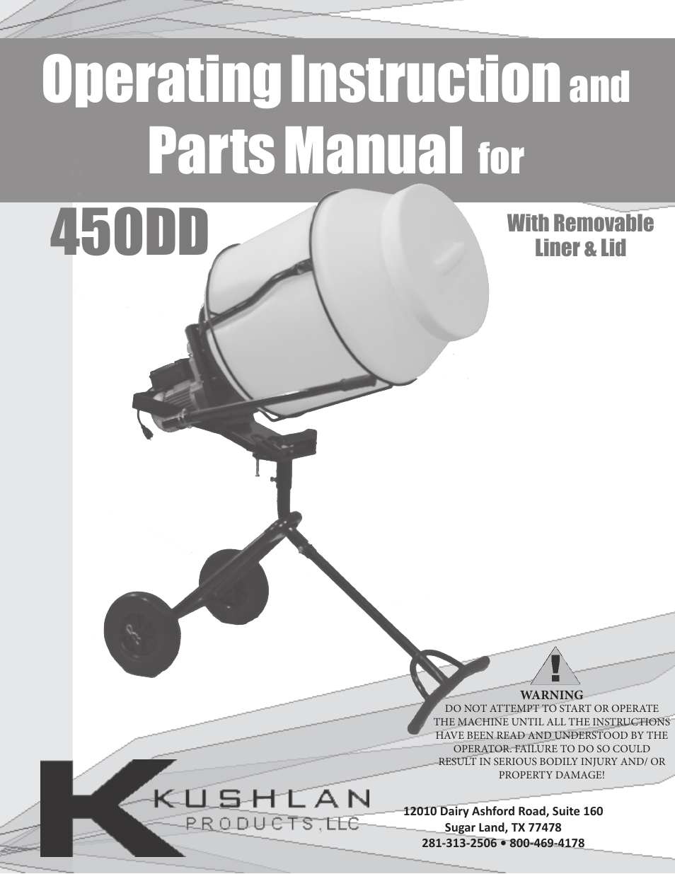 Kushlan Products 450DD User Manual | 11 pages