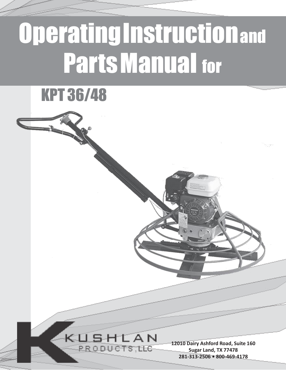 Kushlan Products KPT 36/48 User Manual | 17 pages