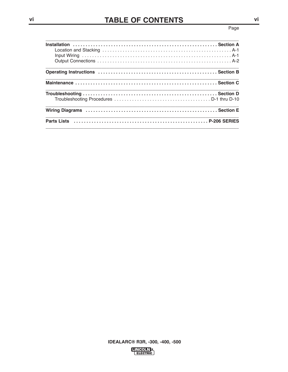 Lincoln Electric IM409 IDEALARC R3R-400 User Manual | Page 7 / 32