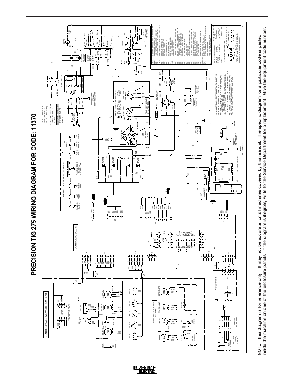 Wiring diagram, Precision tig 275 | Lincoln Electric IM908 PRECISION TIG 275 User Manual | Page 40 / 46