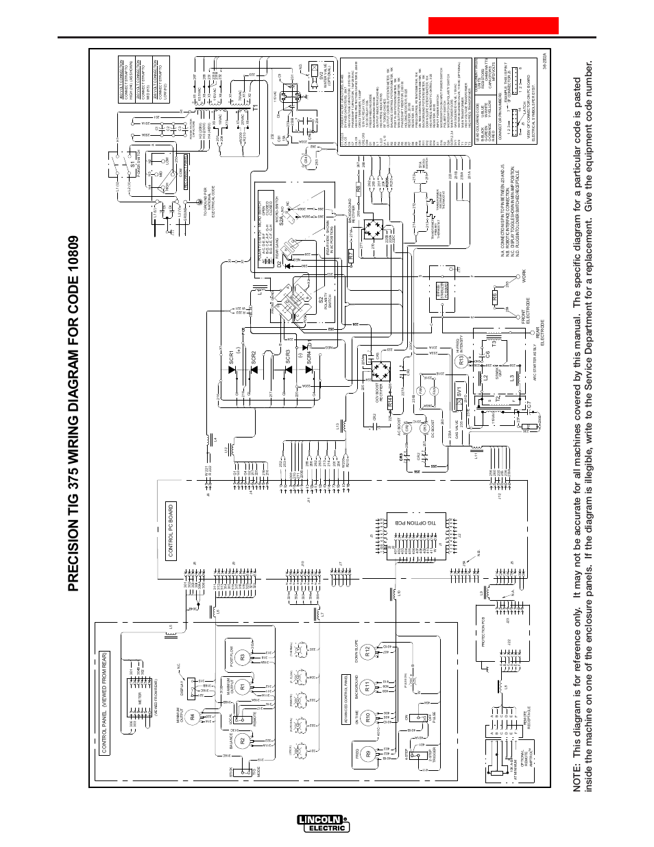 Diagram 1, Wiring diagram, Precision tig 375 | G4047 | Lincoln Electric IM703 PRECISION TIG 375 User Manual | Page 38 / 46