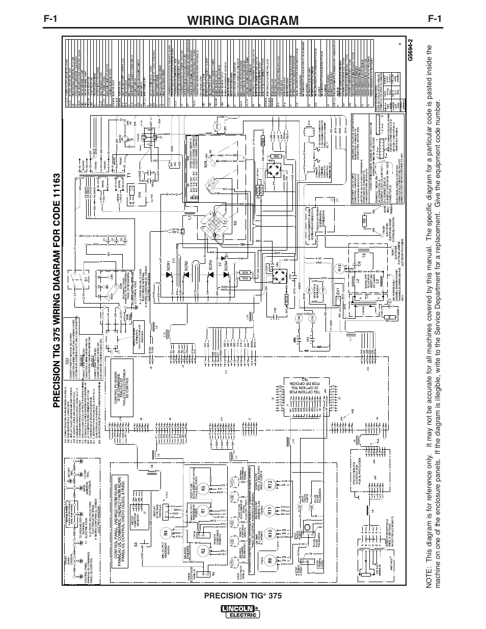 Wiring diagram | Lincoln Electric IM936 PRECISION TIG 375 User Manual | Page 39 / 44