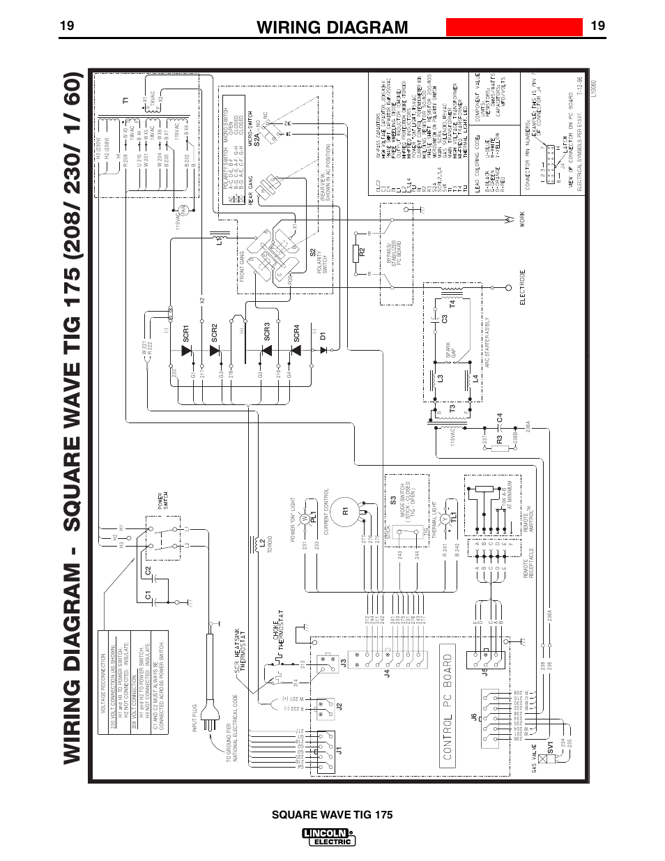 Wiring diagram, Enhanced diagram, Square wave tig 175 | Lincoln Electric IM565 SQUARE WAVE TIG 175 User Manual | Page 26 / 32