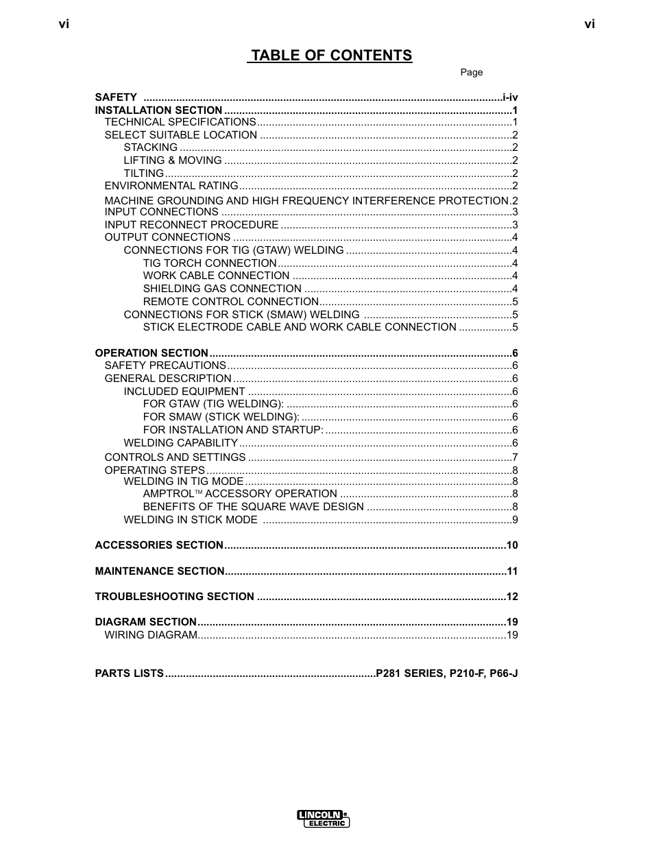 Lincoln Electric IM605 SQUARE WAVE TIG 175 User Manual | Page 7 / 31