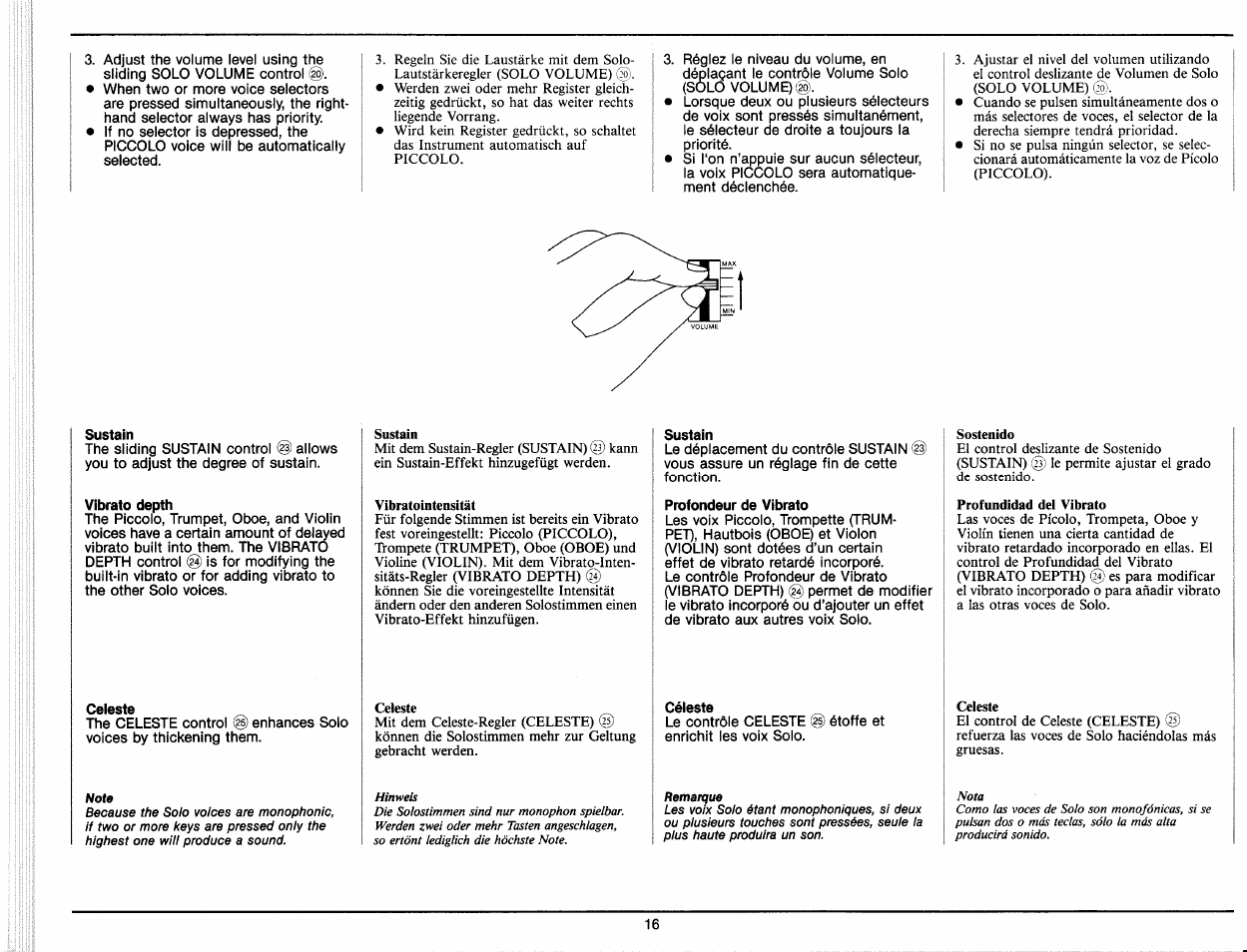 Yamaha PC-1000 User Manual | Page 18 / 35