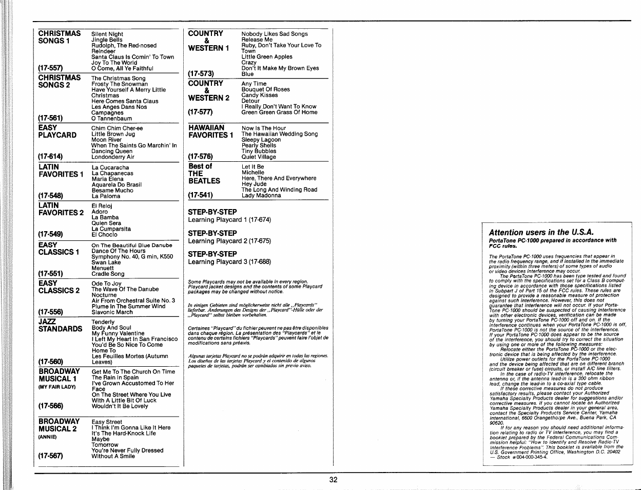 Yamaha PC-1000 User Manual | Page 34 / 35