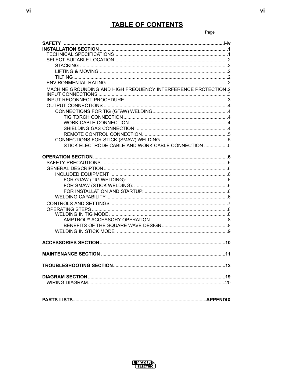 Lincoln Electric IM688 SQUARE WAVE TIG 175PRO User Manual | Page 7 / 32