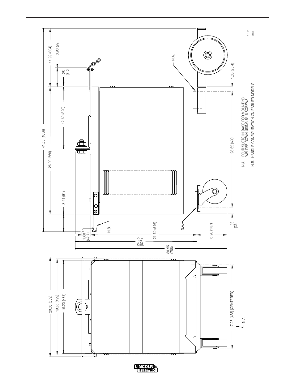 Diagrams, F-12, Dimension print | Cv-400-i | Lincoln Electric IM501 IDEALARC CV400-I User Manual | Page 40 / 44