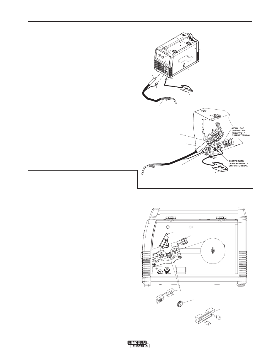 Operation, B-10, C. connect leads and cables on the machine | D. load wire spool | Lincoln Electric IM890 POWER MIG 140_180 User Manual | Page 21 / 56