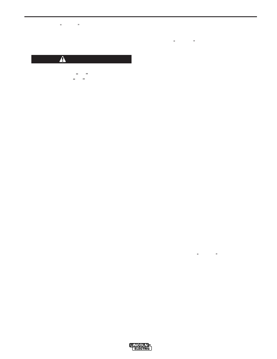 Operation, Feeding wire electrode, Idle roll pressure setting | Avoiding wire feeding problems, Warning | Lincoln Electric IM736 POWER MIG 300 User Manual | Page 21 / 48