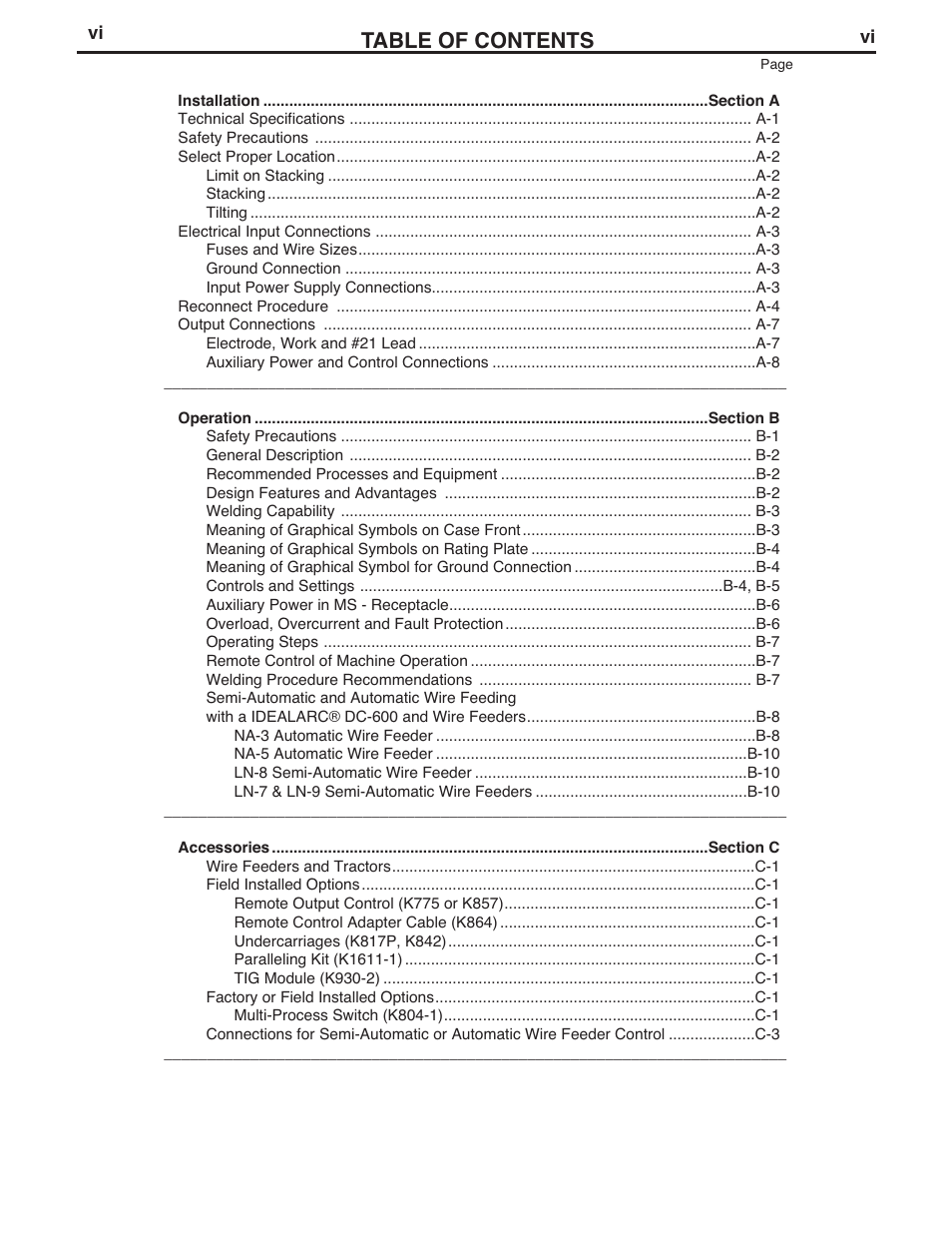 Lincoln Electric IM642 IDEALARC DC-600 User Manual | Page 7 / 57