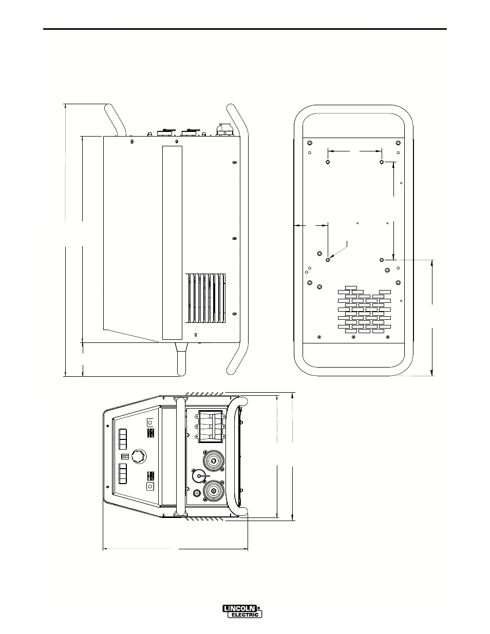 Dimension print, Diagrams | Lincoln Electric IM708 INVERTEC V350-PRO (CE) User Manual | Page 33 / 38