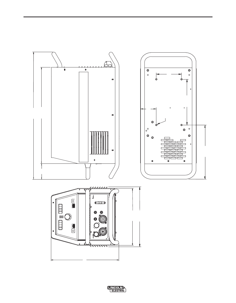 Dimension print, Diagrams | Lincoln Electric IM732 INVERTEC V350-PRO (CE) User Manual | Page 32 / 36