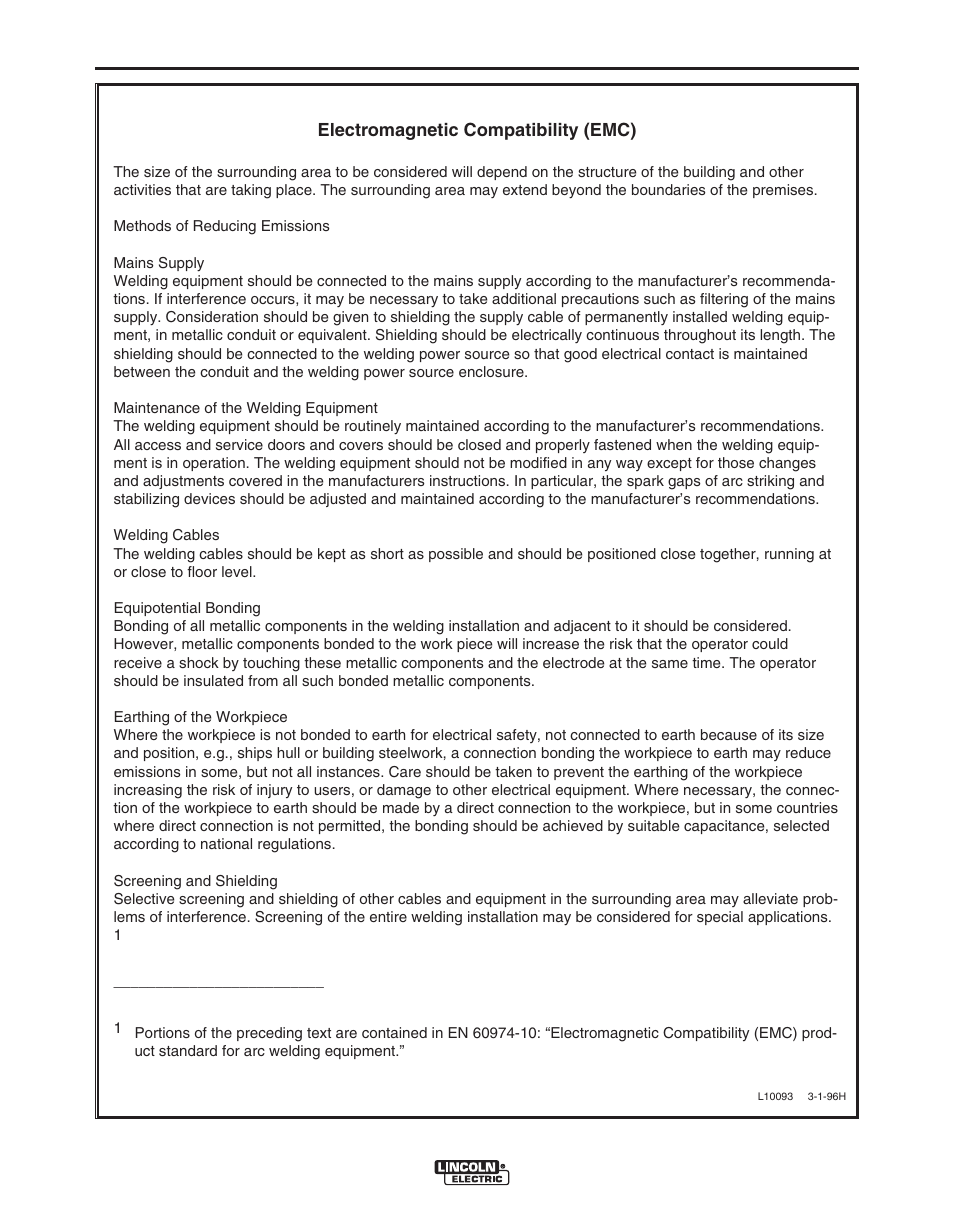 Safety | Lincoln Electric IM732 INVERTEC V350-PRO (CE) User Manual | Page 7 / 36