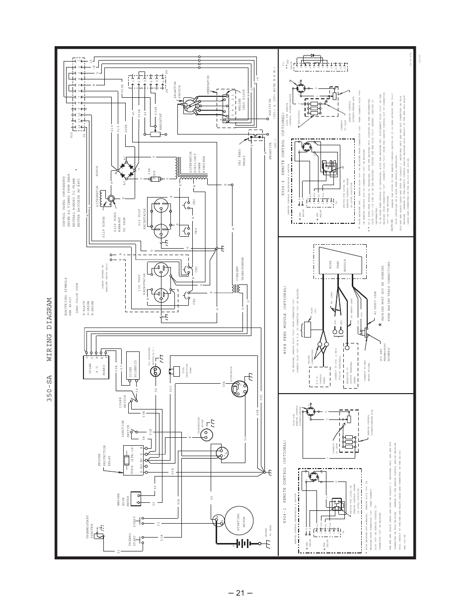 Sa wiring diagram | Lincoln Electric IM519 350-SA PERKINS User Manual | Page 22 / 27