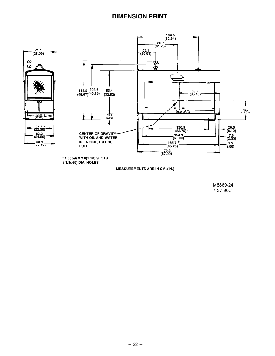 Dimension print | Lincoln Electric IM519 350-SA PERKINS User Manual | Page 23 / 27