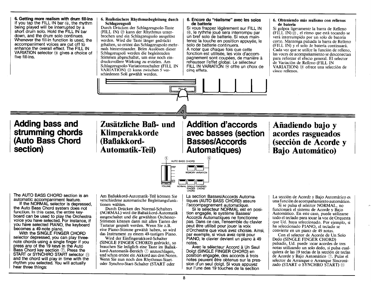 Getting more realism with drum filmns, Encore du “réalisme” avec les solos de batterie, Li l i | An- 1 | Yamaha PS-25 User Manual | Page 10 / 28