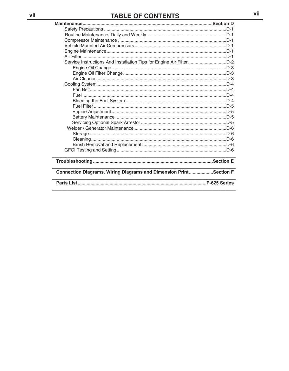 Lincoln Electric IM985 AIR VANTAGE 500 KUBOTA User Manual | Page 8 / 59