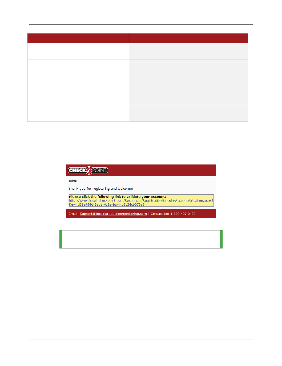 Validate user information in checkpoint | Lincoln Electric IM8000 CHECKPOINT User Manual | Page 35 / 176