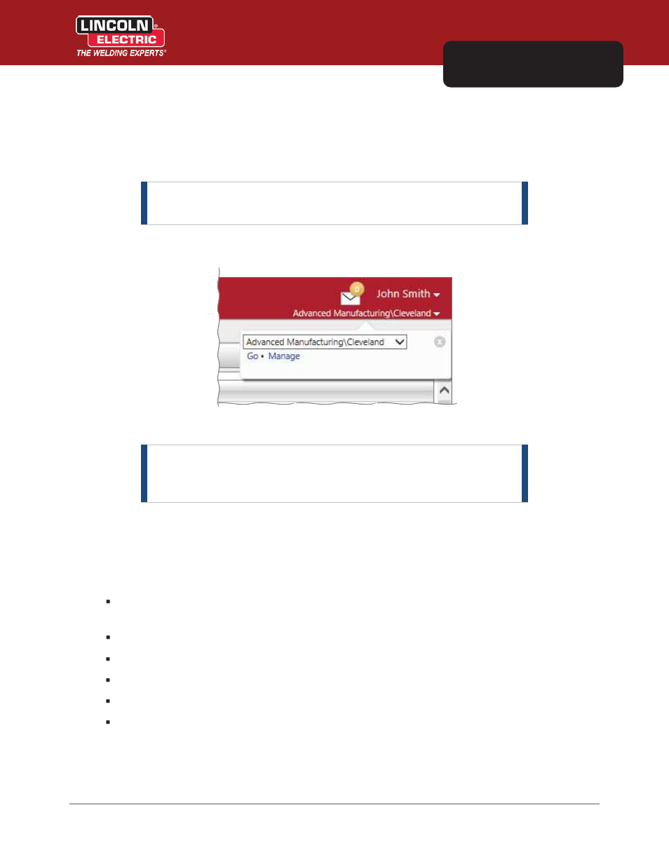 Chapter 4 managing checkpoint, Tabs in the checkpoint™ manager | Lincoln Electric IM8000 CHECKPOINT User Manual | Page 41 / 176