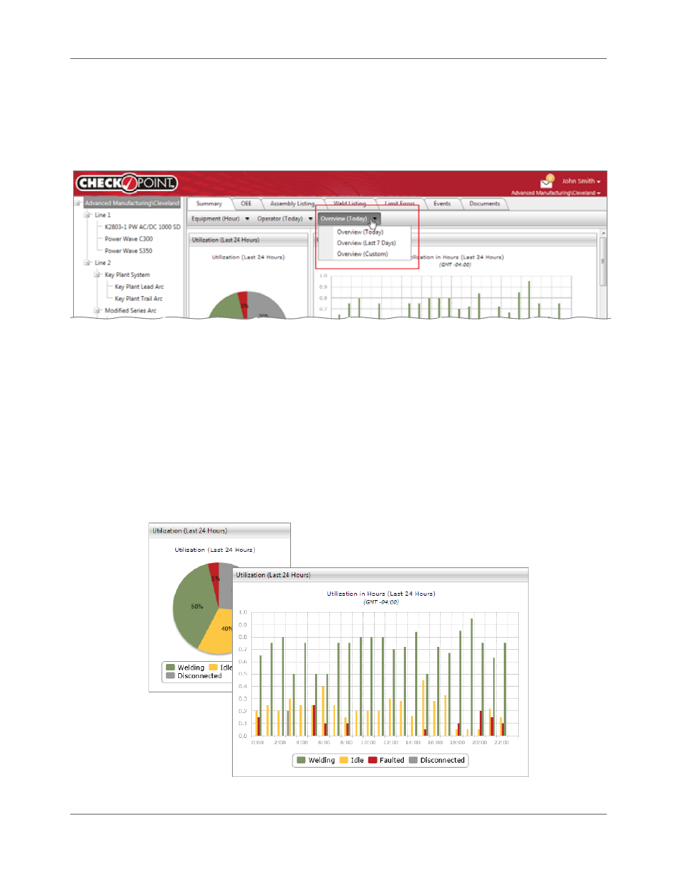 Overview reports | Lincoln Electric IM8000 CHECKPOINT User Manual | Page 94 / 176