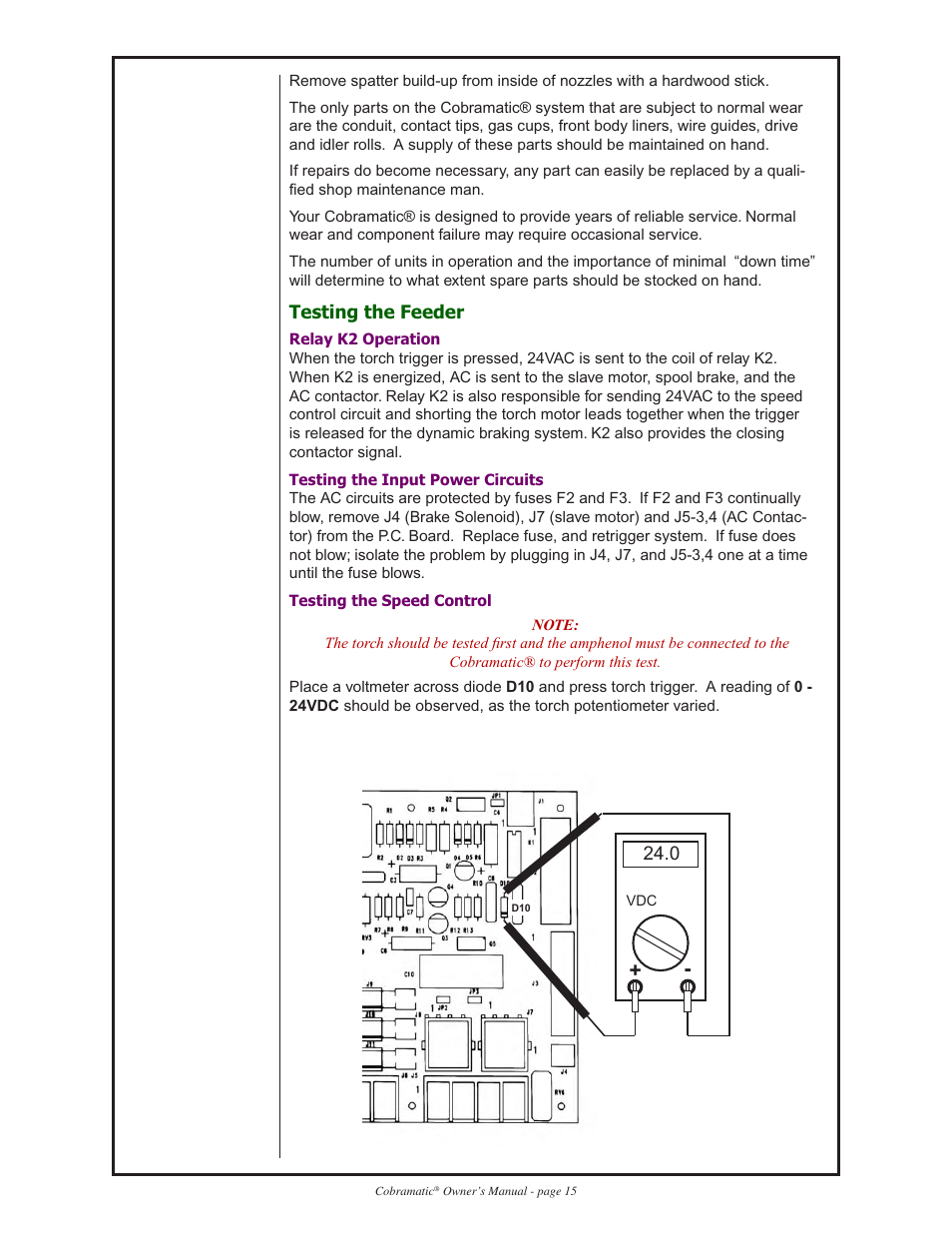 Lincoln Electric IM712 Cobramatic K1589, K1590, K1591, K1592 User Manual | Page 15 / 41