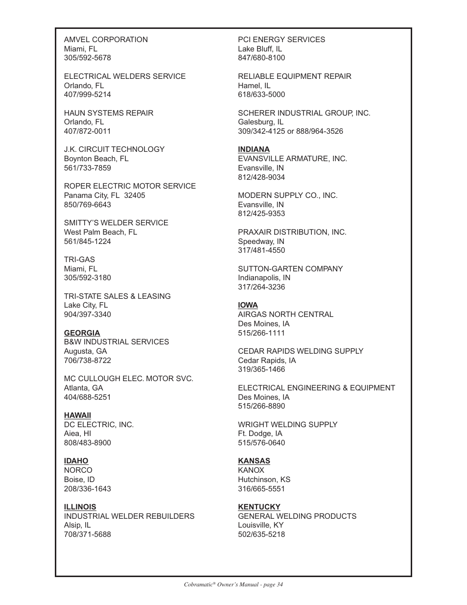 Lincoln Electric IM712 Cobramatic K1589, K1590, K1591, K1592 User Manual | Page 34 / 41