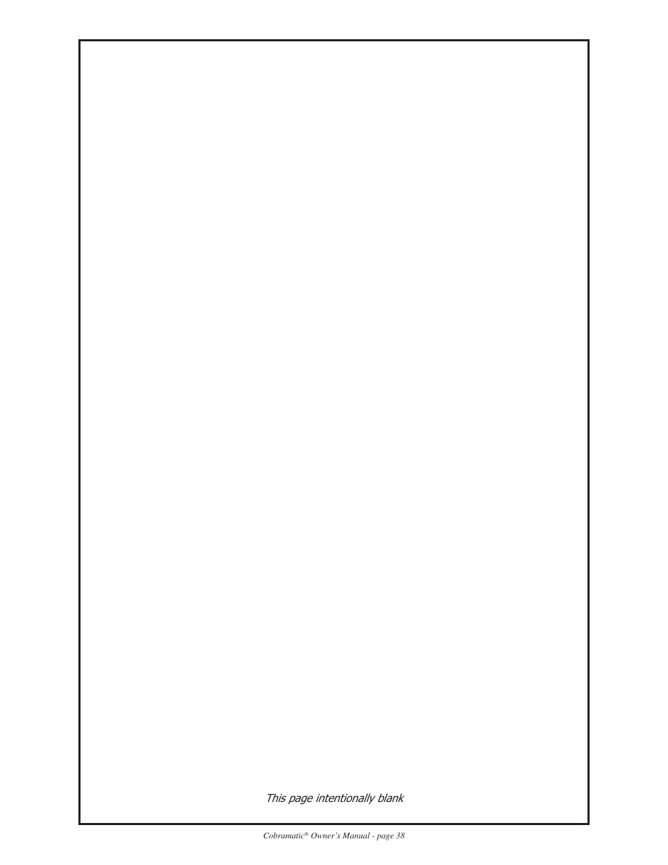 This page intentionally blank | Lincoln Electric IM712 Cobramatic K1589, K1590, K1591, K1592 User Manual | Page 38 / 41